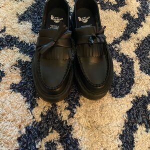 Dr. Martens Black Chunky Leather Slip-Ons